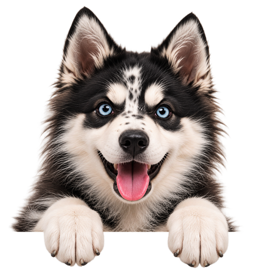 Kenai, la mascotte de SOLIS, les pattes posées sur le relevé.